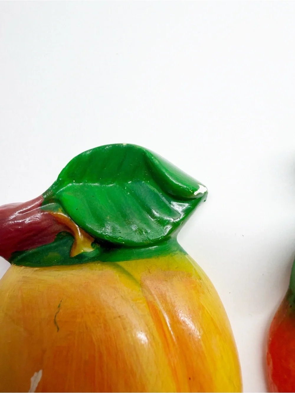 Vintage MCM Chalkware Fruits Vegetables Wall Art